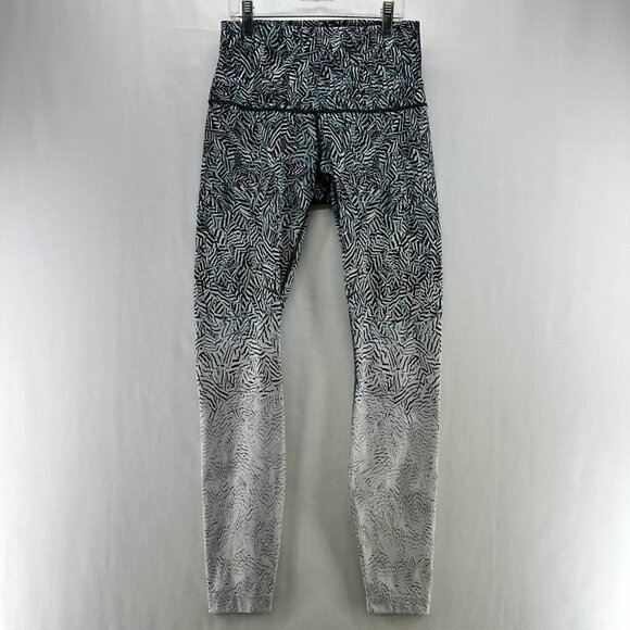 Lululemon Pants - Lululemon Wunder Under Leggings Womens 8 Hi-Rise Nulux Alpine Dazzle Black White